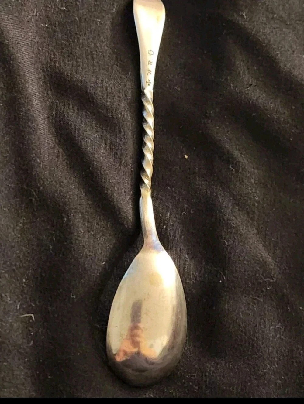 Antique 1900 Wm Rogers Windsor Twist Silverplate Bar Sugar Spoon 4.5